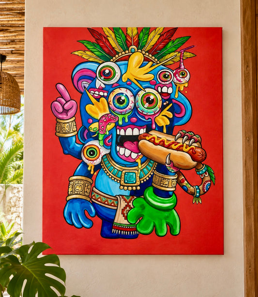 El Dios del Antojo. 120x120cm.