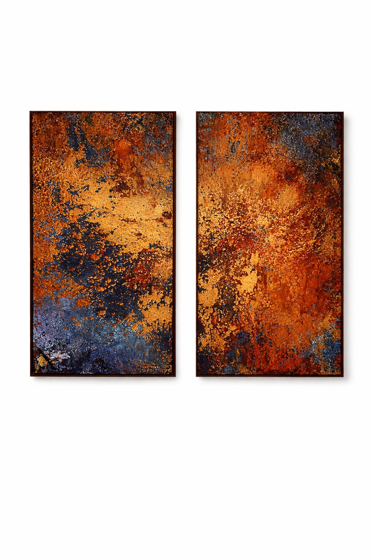 Estratos I & II - 200x100 cm cada lienzo